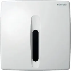 Geberit Urinalsteuerung mit elektronischer Spülauslösung, Netzbetrieb, Abdeckplatte Kunststoff, Basic, 115.817.11.5, Farbe: weiß-alpin