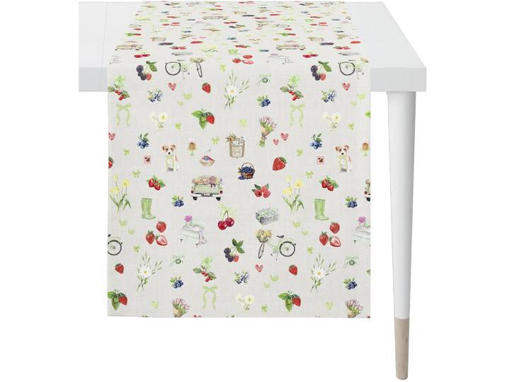 Tischläufer APELT 6724 , grün, B:140cm L:48cm, Baumwolle, Polyester, Tischdecken, Tischläufer
