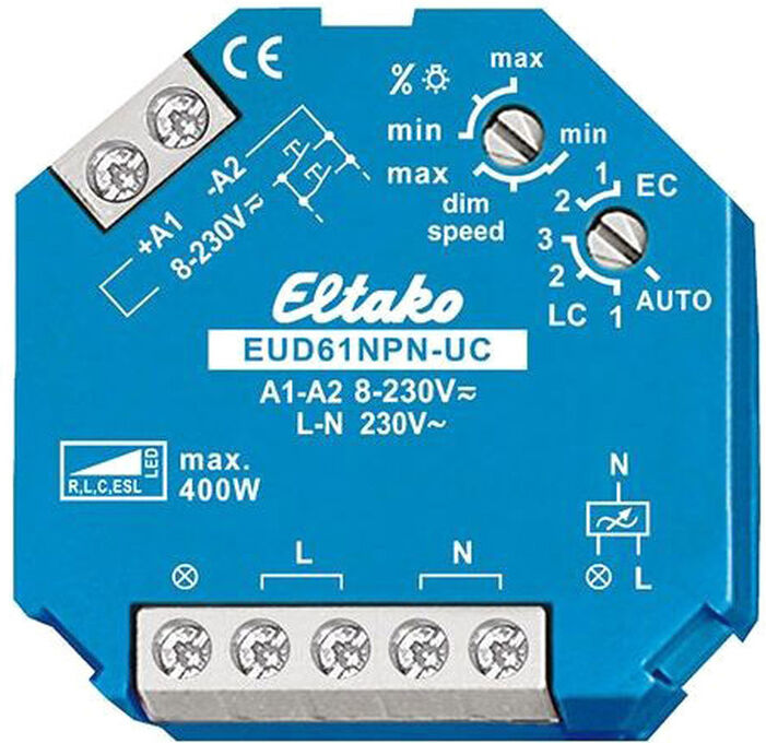 Isoled Universal-Push Dimmer Eltako Für Dimmbare 230v Leuchtmittel/trafos, 400va