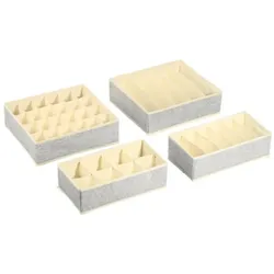 WellHome - Faltbarer Schubladenorganizer 32x32x12cm in Grau