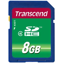 Transcend SDHC Standard (8 GB, SDHC), Speicherkarte, Schwarz