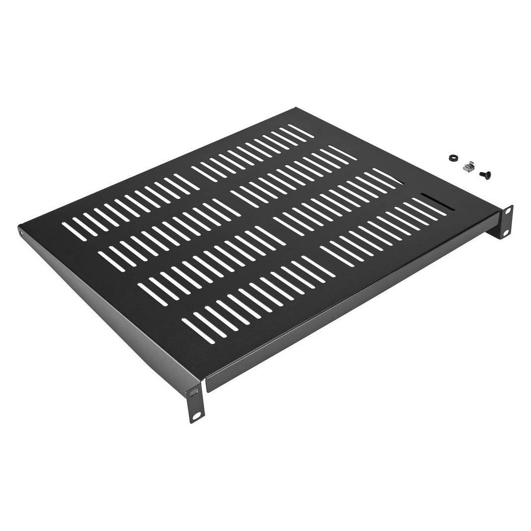 Renkforce RF-7116966 19 inch Server rack cabinet shelf 1 U Suitable for (cabinet depths): > 400 mm (RF-7116966)