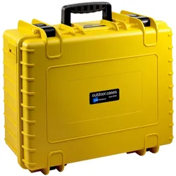 B&W International Outdoor Case Type 6000 mit Schaumstoff Inlay (Fotokoffer, 32.60 l), Kameratasche, Gelb