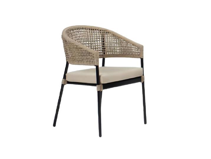 Xlmoebel Sessel Rattan-Sessel mit beiger Polsterung und modernem Design (Sessel), Hergestellt in Europa