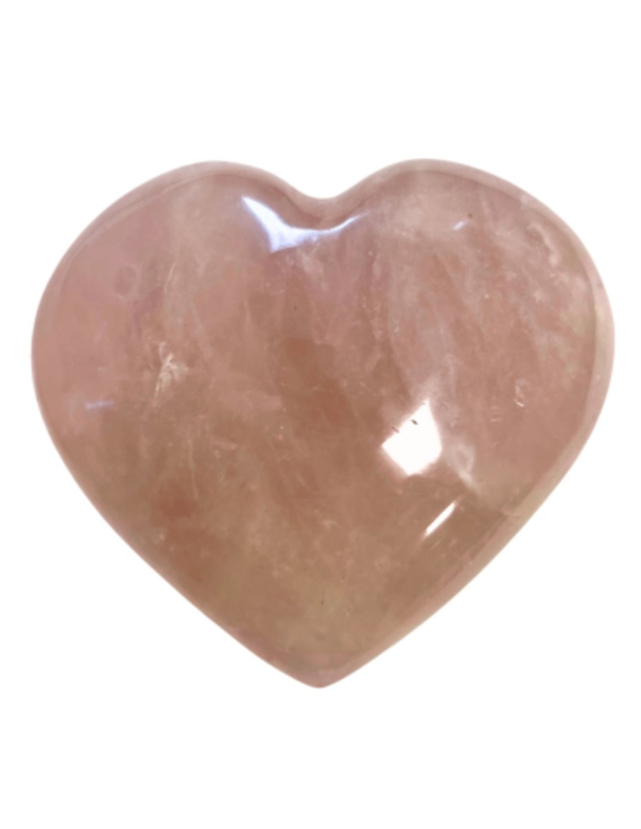 Ruben Robijn Roze kwarts edelsteen hart 400-500 gram