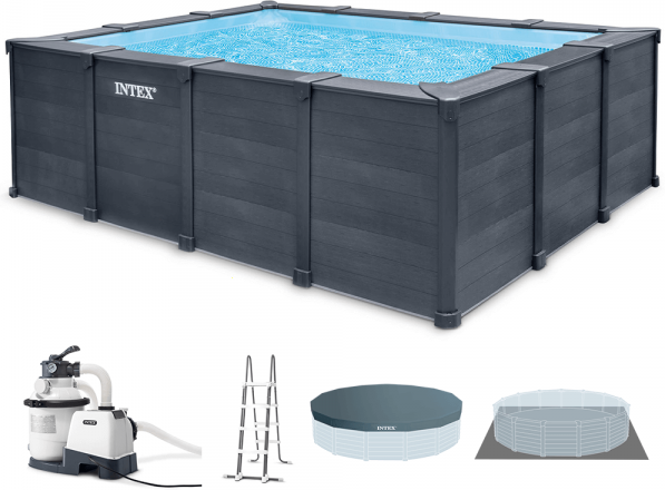 Piscine hors-sol Intex Graphite Grey Panel 26396NP