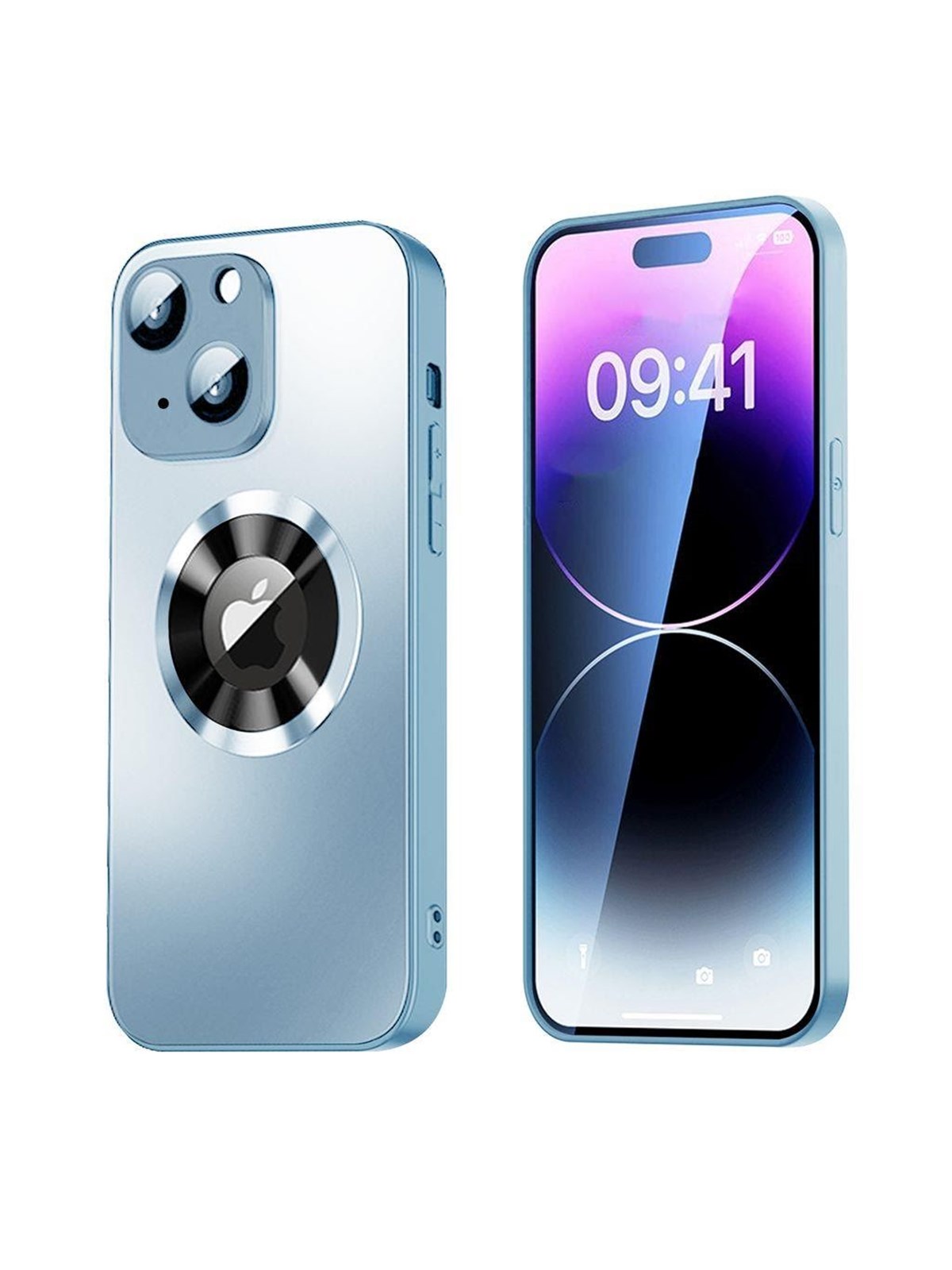 SiGN Magnetic Case iPhone 15 Plus with lens protection and logo view - Blue
