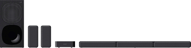 Barra de sonido - Sony HTS40R.CEL, Surround 5.1, Subwoofer, Altavoces traseros inalámbricos, HDMI, Bluetooth, 600 W, Negro