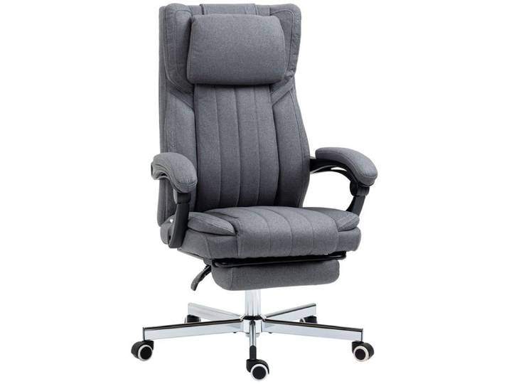 Vinsetto - Chaise de bureau - Polyester - 65x61x113cm - Gris foncé