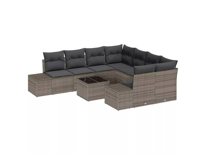 VidaXL - Outdoor-sofagarnitur poly-rattan, One Size, Grau