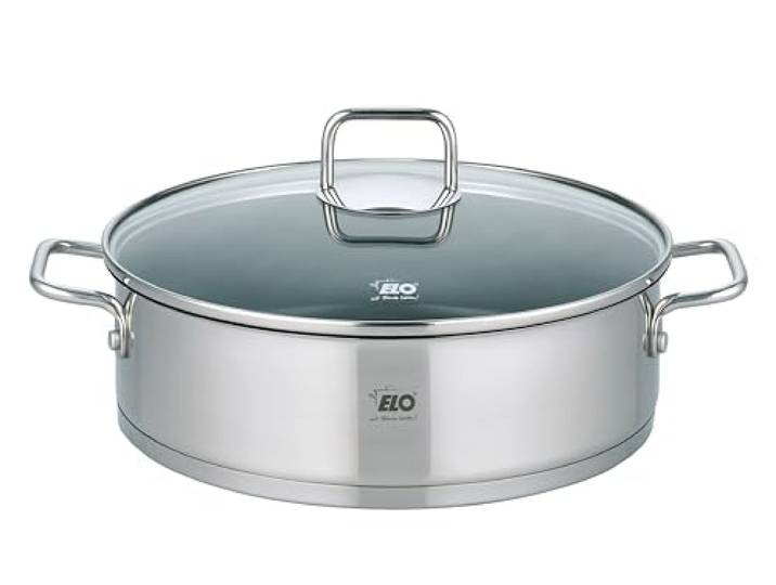 ELO Servierpfanne Citrin 28cm, Edelstahl 18/10 - Induktion, Literskala