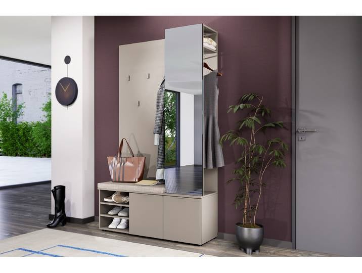 Vestiaire compact 120 x 201 x 38cm Gris/Gris sable