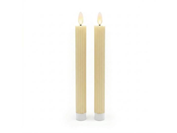Relaxdays LED Stabkerzen 2er Set
