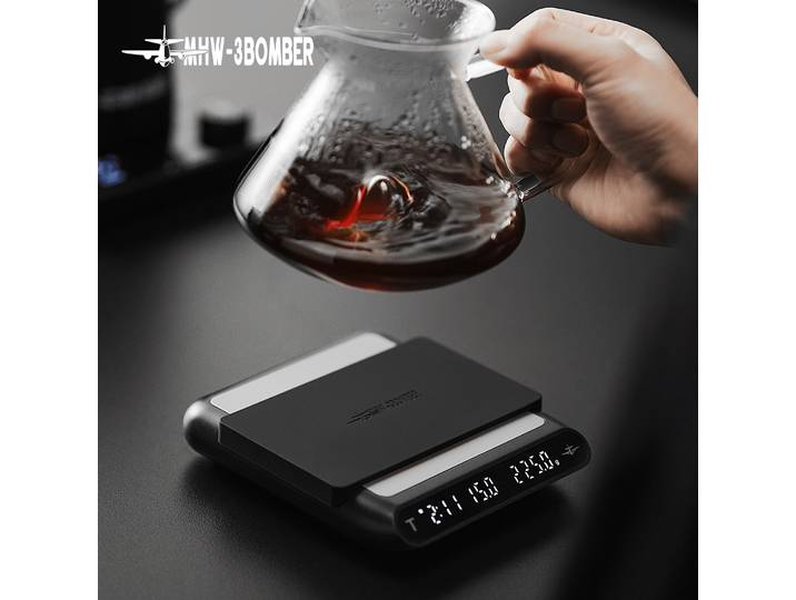 MHW-3BOMBER Smart Drip Espresso Balance à café avec minuterie automatique Chargement USB Balance électronique de cuisine 73Home Barista Accessoires
