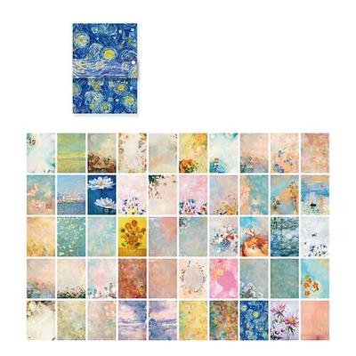100 Blatt Aufkleber mit Blumenkunst im Retro-Stil mit kulturellem Hintergrund – perfekt für DIY-Projekte