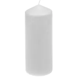 Stumpenkerze 20 cm Wachs Weiß