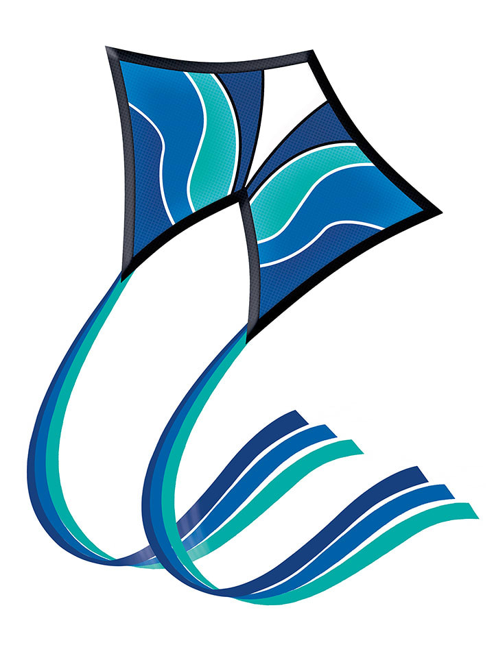 Günther Drache "BLUE WAVE" - (L)70 x (B)90 cm - onesize