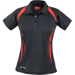 SPIRO Damen Team Polo S177F black/red S (36)