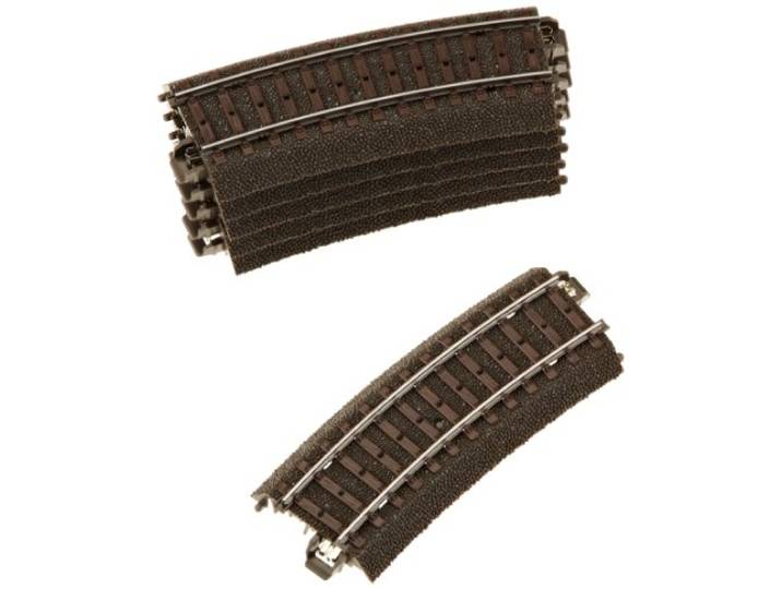 Märklin 24115 H0 gebogen spoor R1 360 mm, 15 graden, set van 6