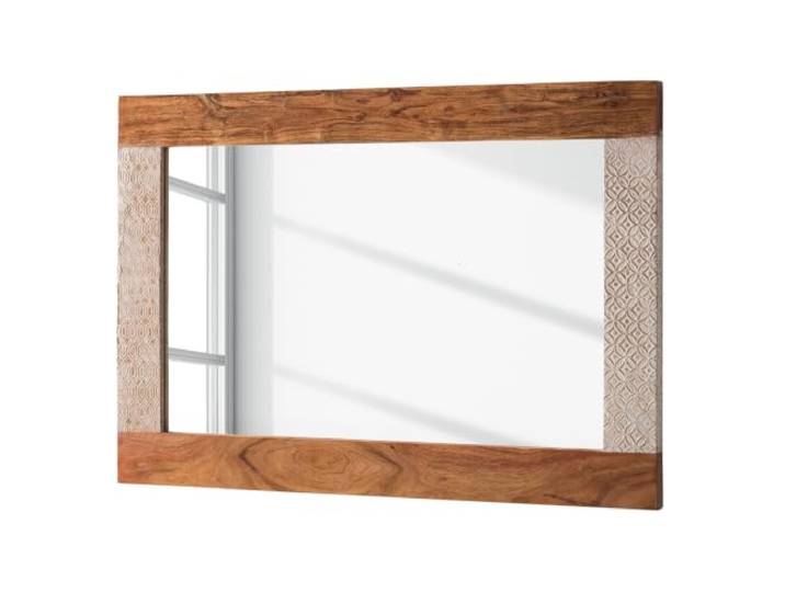 home24 Spiegel Massivholz Braun 3 x 90 x 60 cm