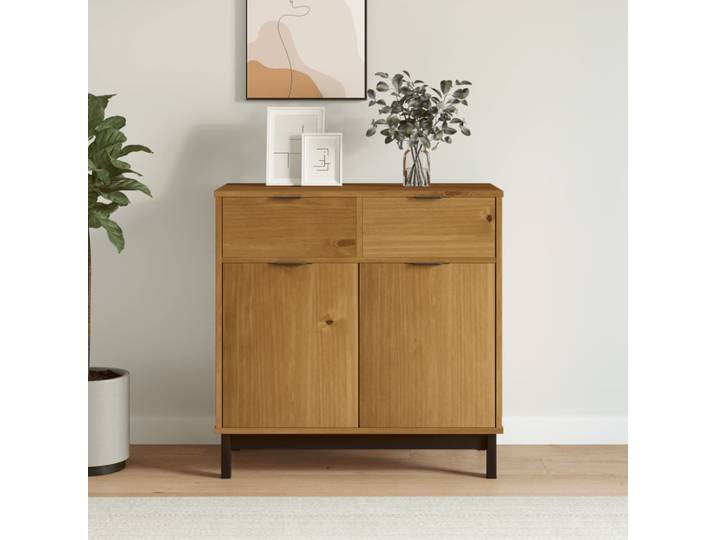 vidaXL Sideboard FLAM 80x40x80 cm Massivholz Kiefer