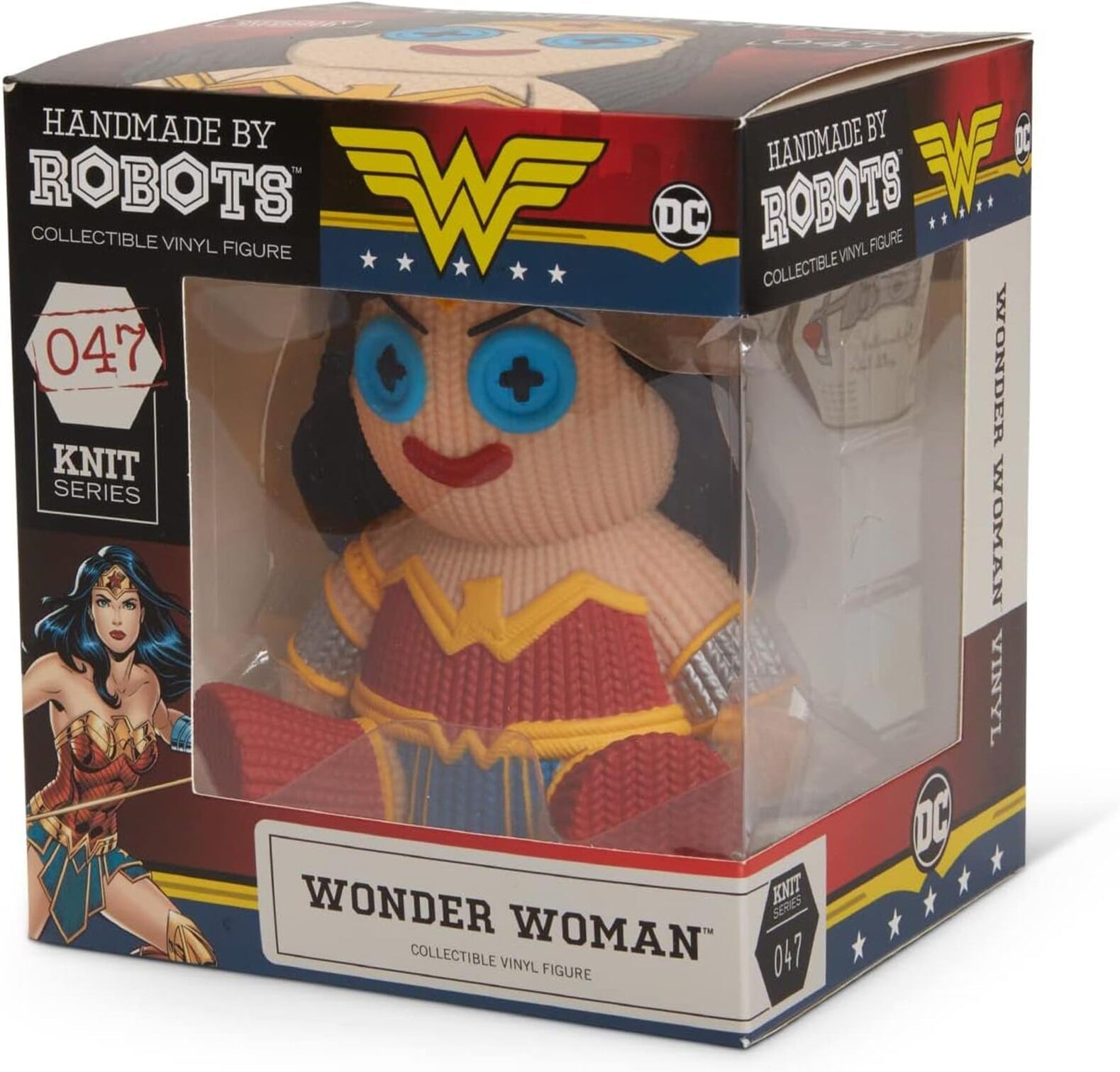 Handmade by Robots DC Comics Wonder Woman Knit Series #047 Vinyl Figure - Red, Blue and Gold