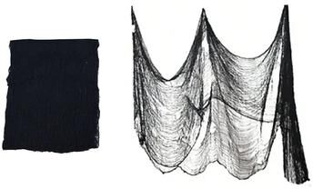 Uplift Treasures Halloween Bloody Gauze Horror Door Curtain Decoration black 1pc