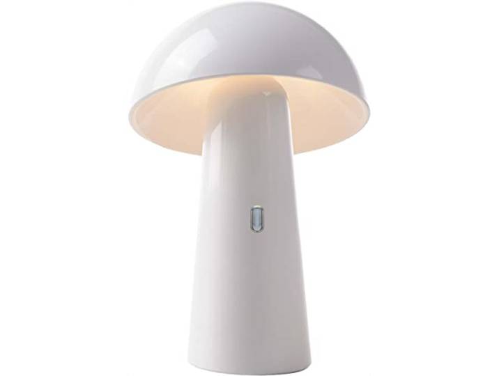 Gartenleuchte mit Akku Shitake - newgarden - Halbkreisförmig - Outdoor - 20 cm Durchmesser, 25,5 cm Höhe - Weiß