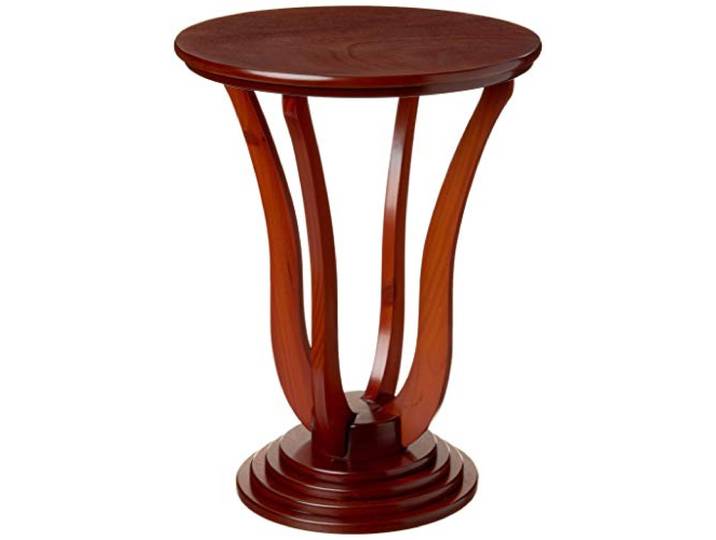 Frenchi Furniture Frenchi Home Furnishing Runder Beistelltisch, Holz, Dark Cherry, Einheitsgröße