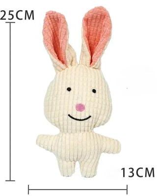 Inspire Select Plush Squeaky Dog & Cat Toy Soft Teething Chew Toy For Boredom Relief, Interactive Play & Puppy Training rabbit