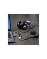 StarTech.com 3,5mm Klinke Audio Y-Kabel 4 pol. auf 3 Headset Adapter für Headsets mit Kopfhörer / Microphone Stecker St/Bu Headset-Splitter stereo 4-poliger Mini-Stecker M 20 cm Schwarz (MUYHSMFF)