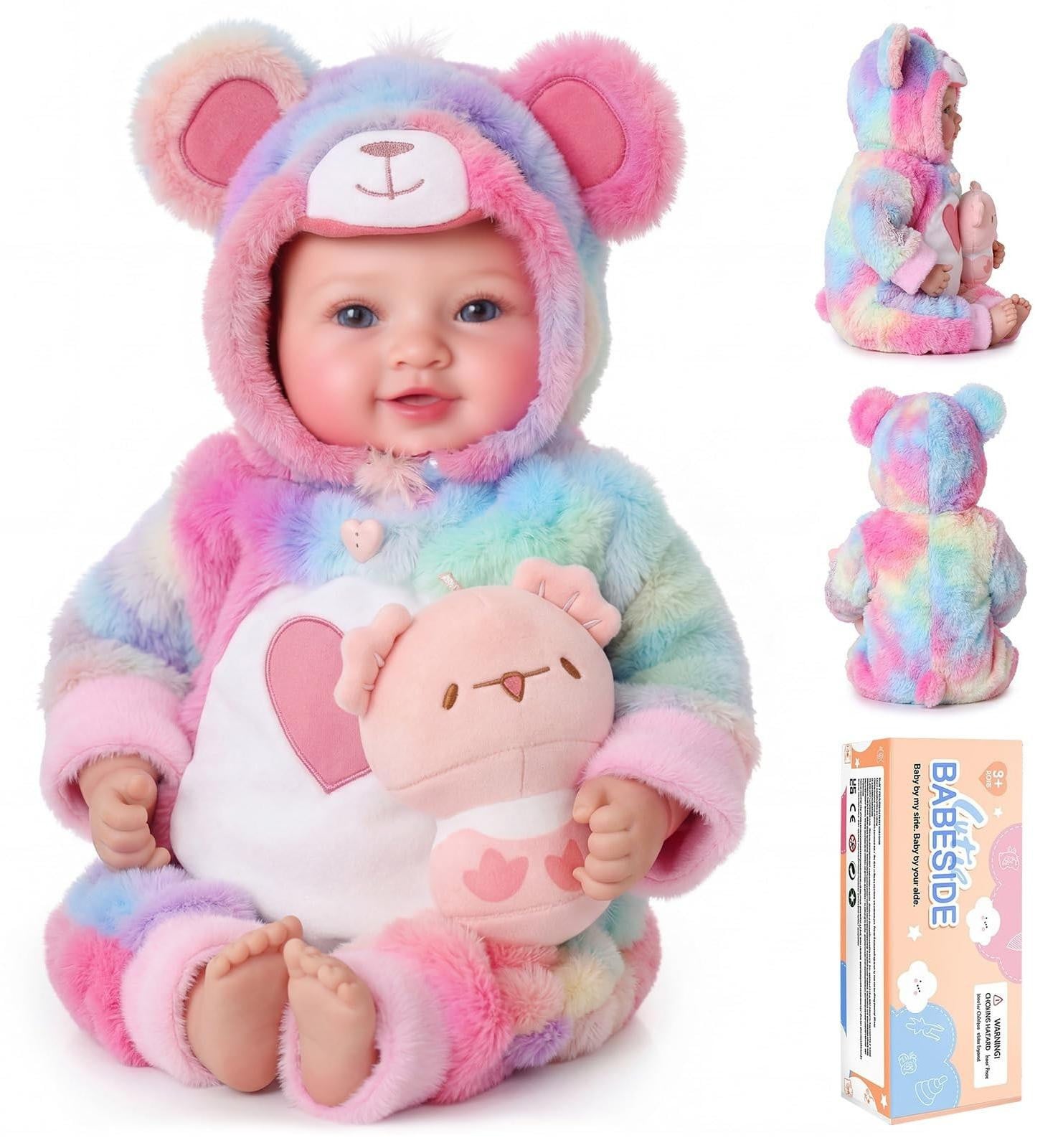 Baby Pop 38 cm met Speelgoed Accessoires - Realistische Lifelike Pop