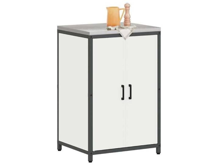 MGH - TOP Meuble Étagère - pour rangement de cuisine - avec étagère Blanc Acier LLV1200