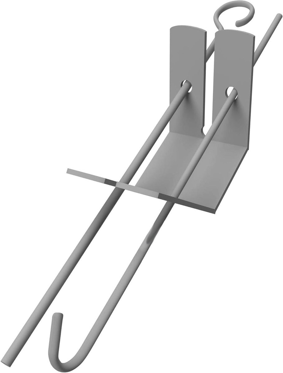 Oogje Draad Hangers van Verzinkt Staal in Zilverkleur - 10 stuks - 4mm x 250mm
