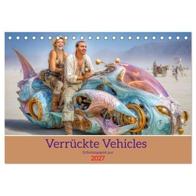 Verrückte Vehicles – Erfindungsgeist pur (Tischkalender 2027 DIN A5 quer), CALVENDO Monatskalender