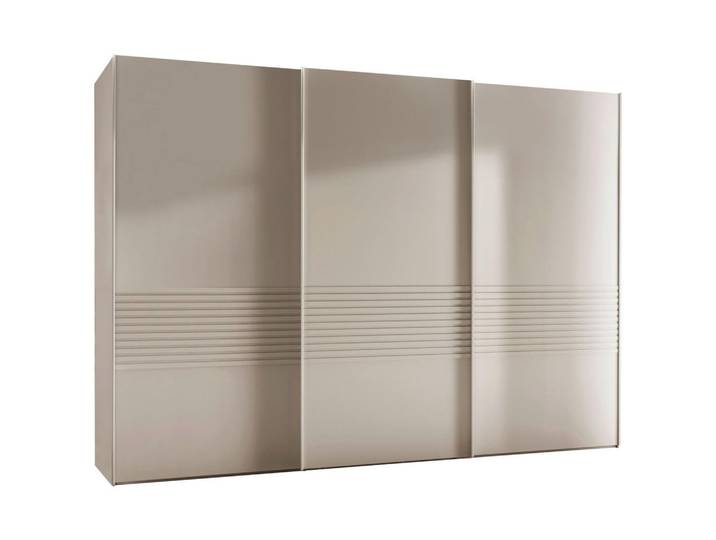 Novel Schwebetürenschrank Lugano, Champagner, 6 Fächer, 250x217x67 cm, ISO 9001, Goldenes M, in verschiedenen Größen erhältlich, individuell planbar, Schlafzimmer, Kleiderschränke, Schwebetürenschränke