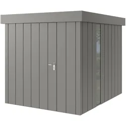 Hörmann Metall-Gerätehaus "Juno" mit Flachdach, JFD6 - Modern, 214 x 262 cm (B x T),graualuminium,