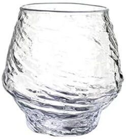Uplifted Finds Japanese Hazy Air Whiskey Tumbler High Performance Hammer Pattern Brandy & Wine Glass 1x Flat Glass