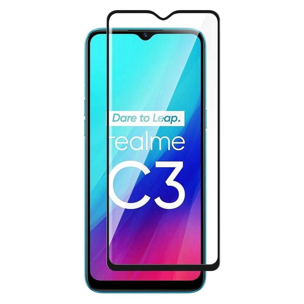 Screenguard Realme C3 Full Screen Panzerglas Schutzfolie 2.5D 9H (Realme C3) (00026463)
