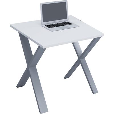 Schreibtisch VCM "Schreibtisch Bürotisch Computertisch 80x80 Lona X", weiß (silber, weiß), B:80cm T:80cm, Tische, Schreibtisch