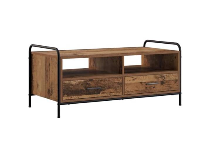 vidaXL Couchtisch Altholz 99,5 x 49 x 46 cm Holzwerkstoff Klare Linien und minimalistisch, Bietet reichlich Platz für alles Wichtige, Holzwerkstoff-Oberfläche ist fleckenresistent