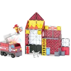 Magna-Tiles, Feuerwehr mit Ton und Licht, 50 Stk.