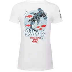 SSI Damen T-Shirt Round Neck SHARK DIVING - Gr. XS