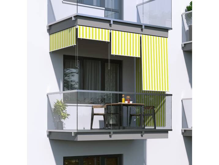 Außenrollo - Senkrechtmarkise freihängend, 120x240 cm,