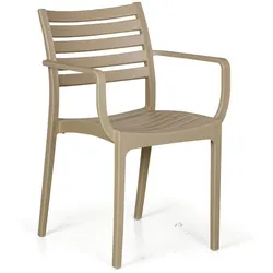 Stapelstuhl aus Kunststoff SLENDER, beige