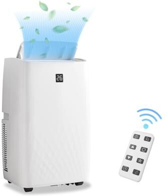 Garvee Quiet Portable AC, 14,000 BTU & Covers 750 Sq Ft, Powerful Cooling White Unit with Dehumidifier Sleep Mode Remote