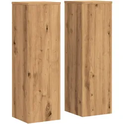 Helloshop26 - Pflanzenständer Blumenmöbel 2er-Set handgefertigt Holzwerkstoff braun 02_0045298