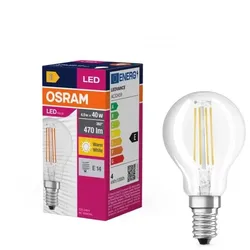 LEDVANCE LED Value Classic P 40 Filament 4 W 40 W Ersatz 470 lm 2700 K Warmweiß E14 230 V 300° nicht dimmbar