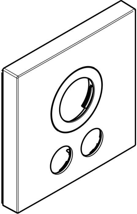Hansgrohe HG Rosette für vertauschte Anschlüsse 92843600 155x155mm TH UP ShowerSel. 2 V schw. /chr.