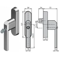 WSS Drehgetriebe DesignLine, abschließbar